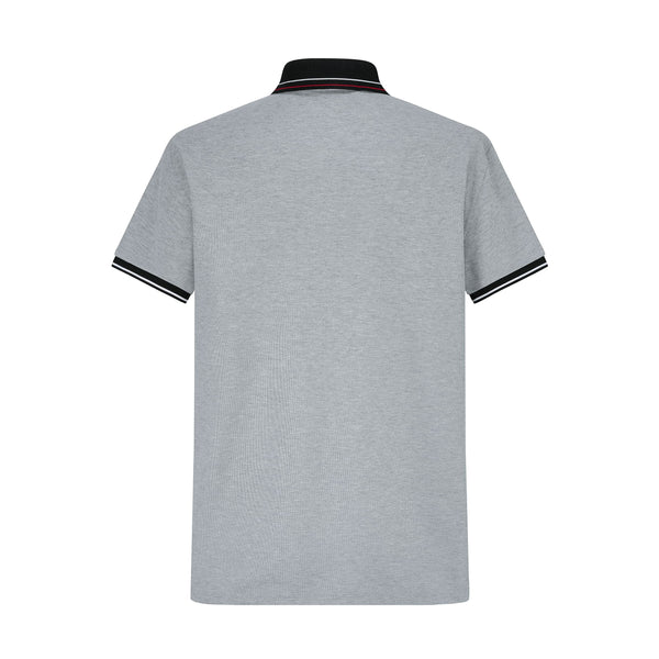 Camiseta 22470# Tipo Polo Gris Para Hombre