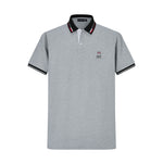 Camiseta 22470# Tipo Polo Gris Para Hombre