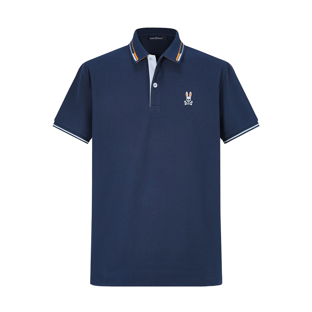 Camiseta 22470# Tipo Polo Azul Oscuro Para Hombre