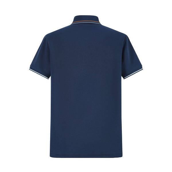 Camiseta 22470# Tipo Polo Azul Oscuro Para Hombre