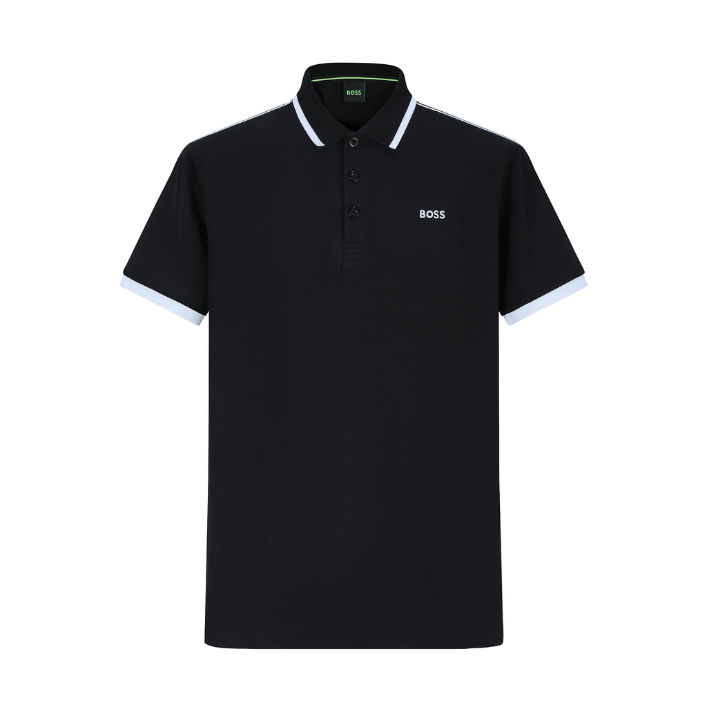 Camiseta BO211# Tipo Polo Negra Para hombre