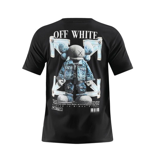 Camiseta 66790 Estampada Negra Para Hombre