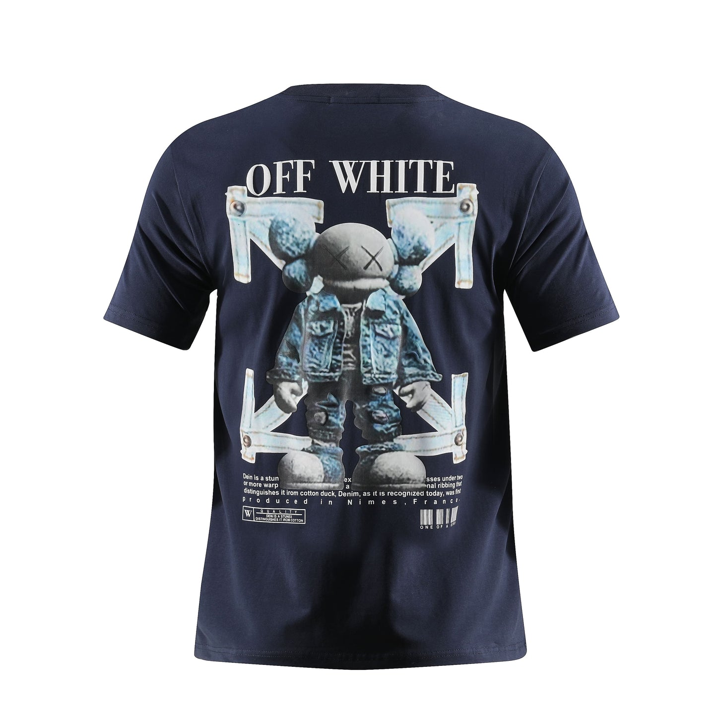 Camiseta 66790 Estampada Azul Oscuro Para Hombre