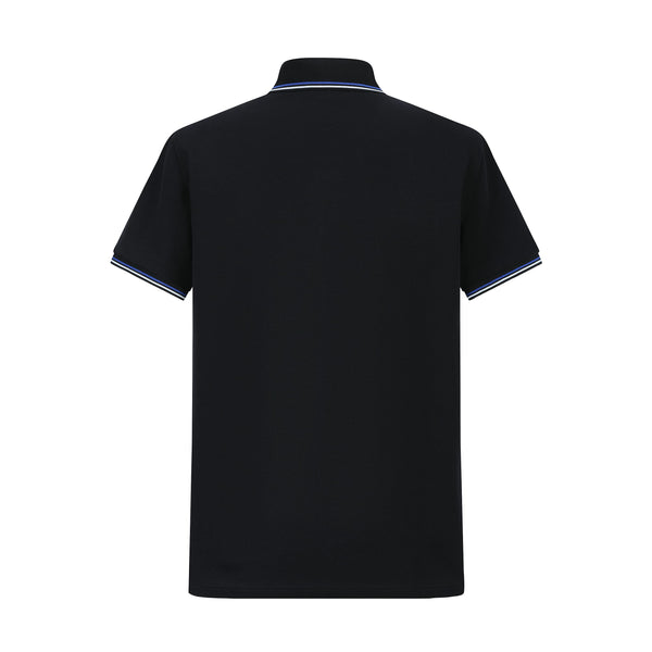 Camiseta 22472# Tipo Polo Negra Para Hombre