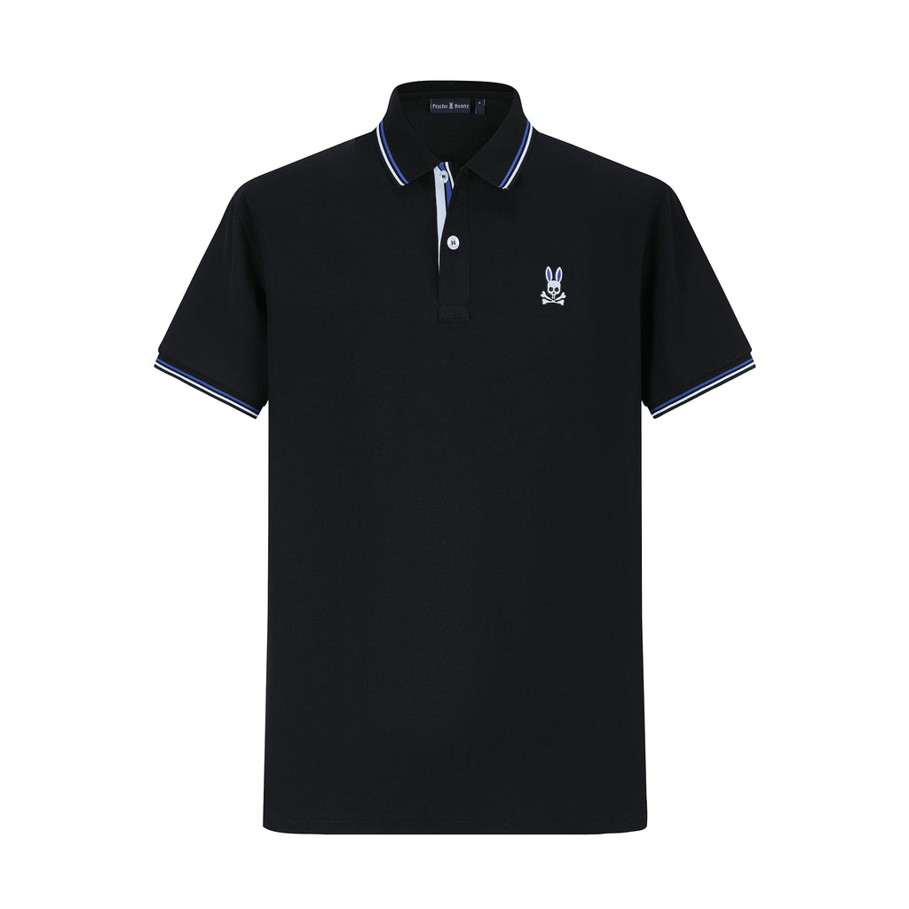 Camiseta 22472# Tipo Polo Negra Para Hombre