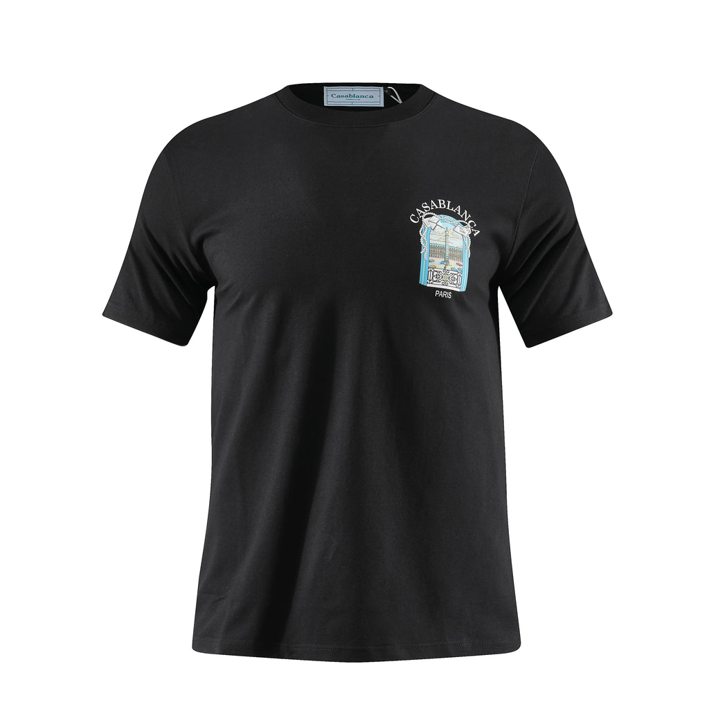 Camiseta 66784 Estampada Negra Para Hombre
