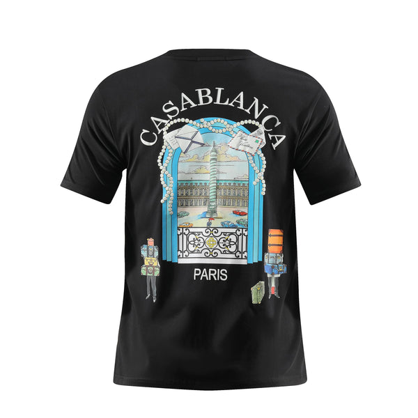Camiseta 66784 Estampada Negra Para Hombre