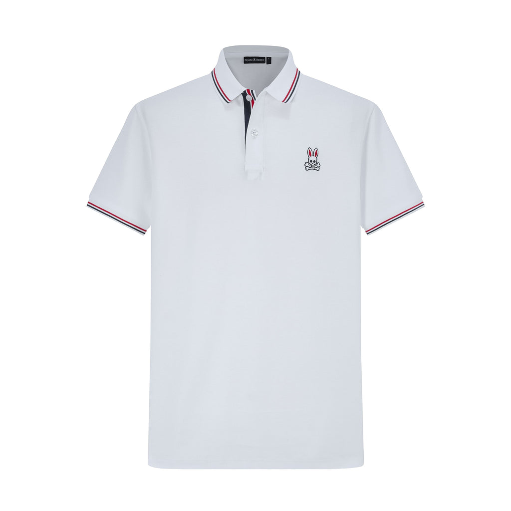 Camiseta 22472# Tipo Polo Blanca Para Hombre