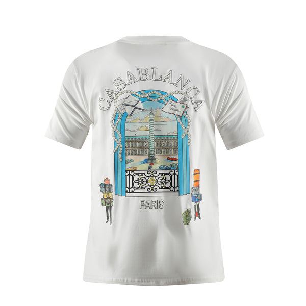 Camiseta 66784 Estampada Blanca Para Hombre