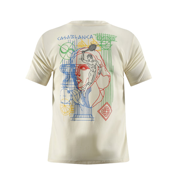 Camiseta 66785 Estampada Crema Para Hombre
