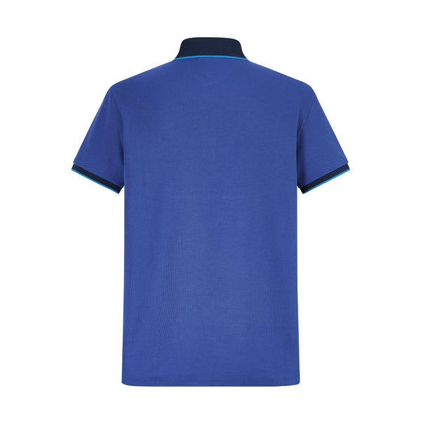 Camiseta 34595# Tipo Polo Azul Para Hombre