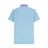 Camiseta 34594# Tipo Polo Azul Para Hombre
