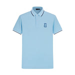 Camiseta 34592# Tipo Polo Azul Para Hombre