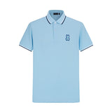 Camiseta 34592# Tipo Polo Azul Para Hombre
