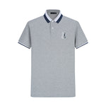 Camiseta 22465# Tipo Polo Gris Para Hombre