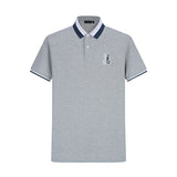 Camiseta 22465# Tipo Polo Gris Para Hombre