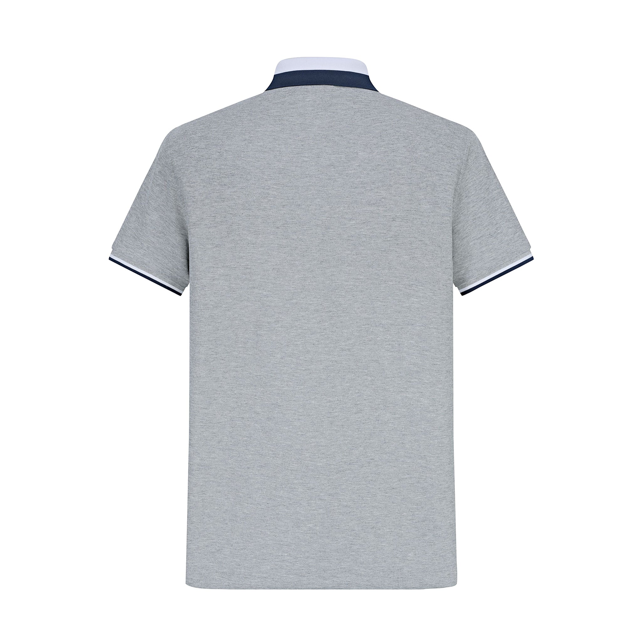 Camiseta 22465# Tipo Polo Gris Para Hombre