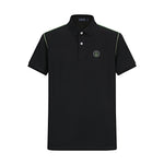 Camiseta 22364# Tipo Polo Negra Para Hombre