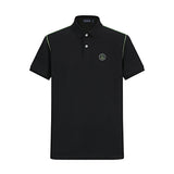 Camiseta 22364# Tipo Polo Negra Para Hombre