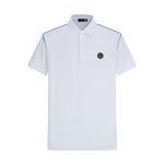 Camiseta 22364# Tipo Polo Blanca Para Hombre