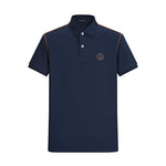 Camiseta 22364# Tipo Polo Azul Oscuro Para Hombre