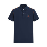 Camiseta 22364# Tipo Polo Azul Oscuro Para Hombre