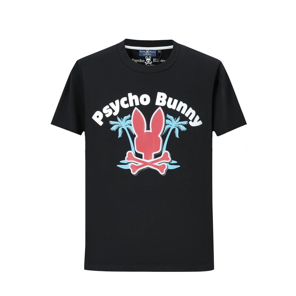 Camiseta 66610 Estampada Negra Para Hombre