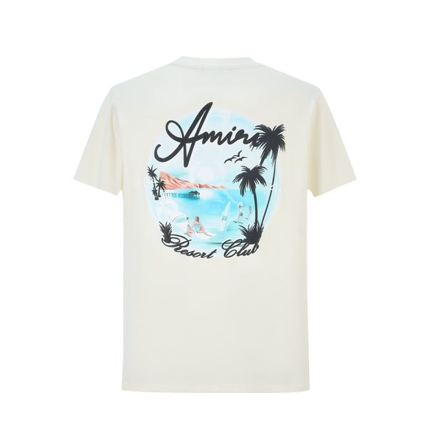 Camiseta 66638 Estampada Crema Para Hombre