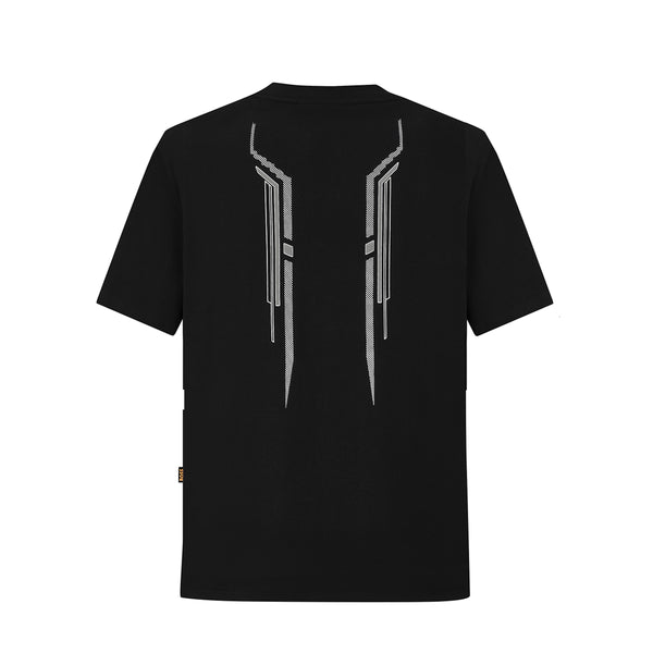 Camiseta 36021 Estampada Negra Para Hombre