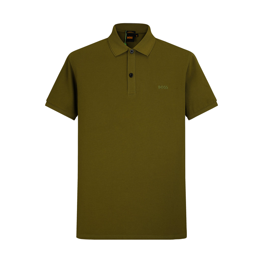 Camiseta 93001 Tipo Polo Verde Oliva Para Hombre