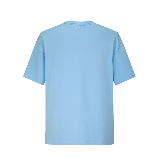 Camiseta 88050 Oversize Básica Azul claro Para Hombre