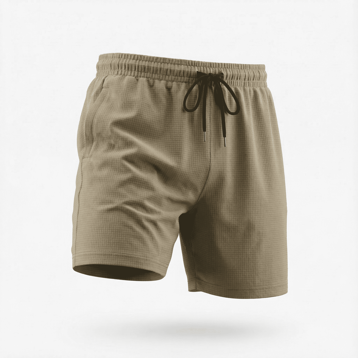 Pantaloneta Deportiva Básica Crema Para Hombre Ref. PAN08
