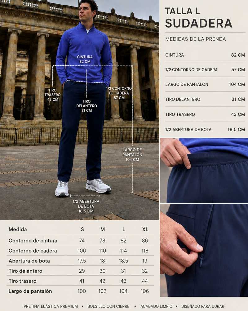 Guía de tallas para Sudadera Apricot para hombre Ref. 26D014