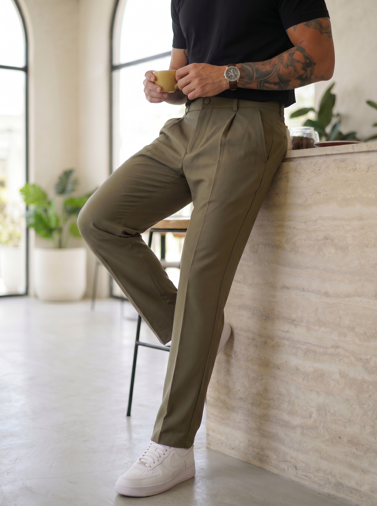 Pantalon 25D654-1 Verde Militar para hombre