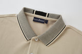 Camiseta 22371# Tipo Polo Khaki Para Hombre
