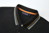Camiseta 22348# Tipo Polo Negra Para Hombre
