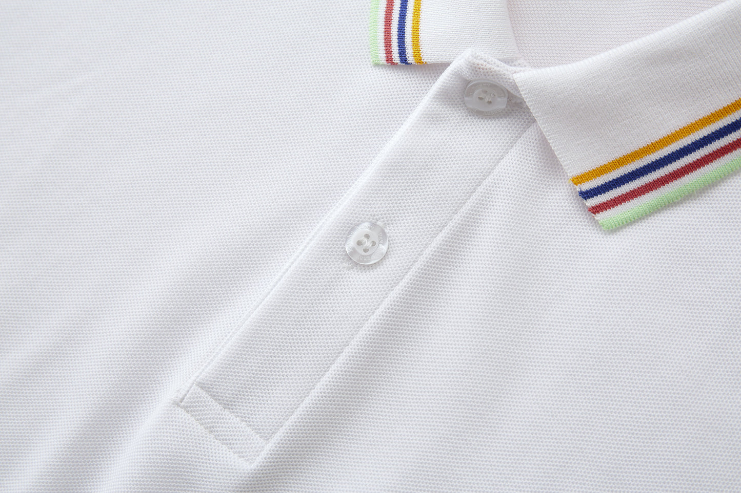 Camiseta 22348# Tipo Polo Blanca Para Hombre