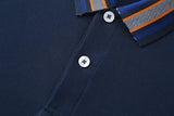 Camiseta 34594# Tipo Polo Azul Oscuro Para Hombre