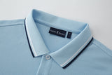 Camiseta 34592# Tipo Polo Azul Para Hombre