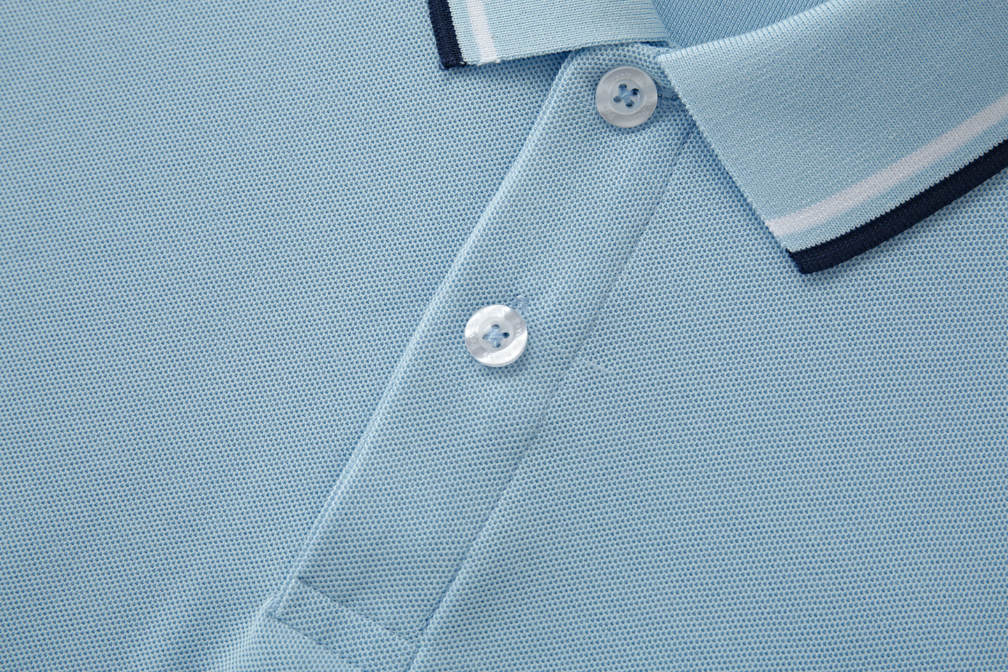 Camiseta 34592# Tipo Polo Azul Para Hombre