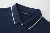 Camiseta 22362# Tipo Polo Azul Oscuro Para Hombre