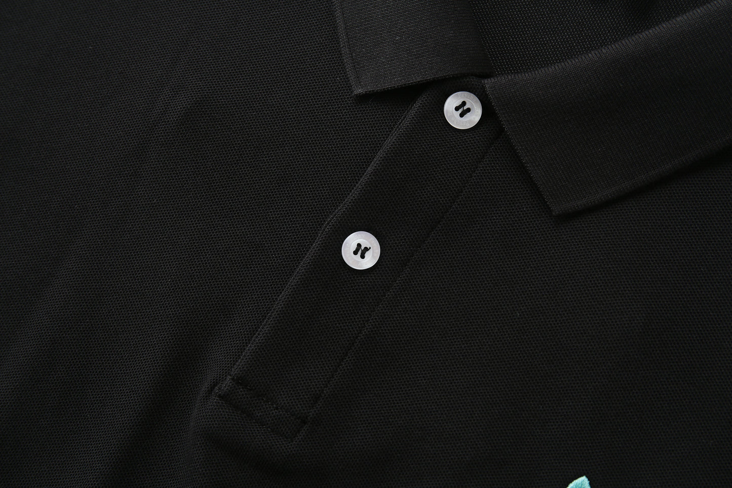 Camiseta 22337# Tipo Polo Negra Para Hombre