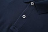 Camiseta 22337# Tipo Polo Azul Oscuro Para Hombre
