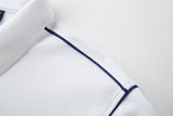 Camiseta 22364# Tipo Polo Blanca Para Hombre