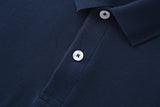 Camiseta 22364# Tipo Polo Azul Oscuro Para Hombre