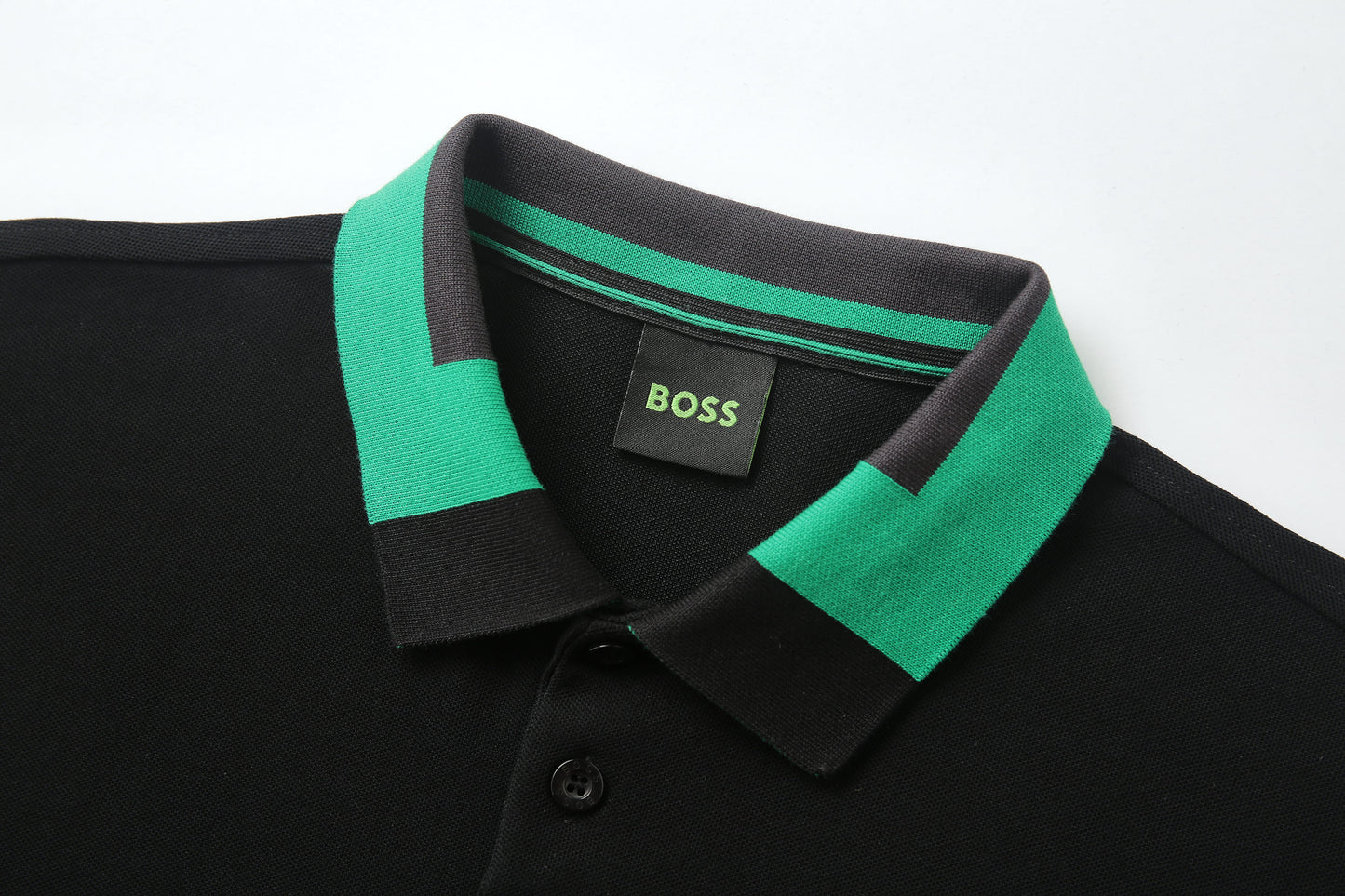 Camiseta BO213# Tipo Polo Negra Para Hombre