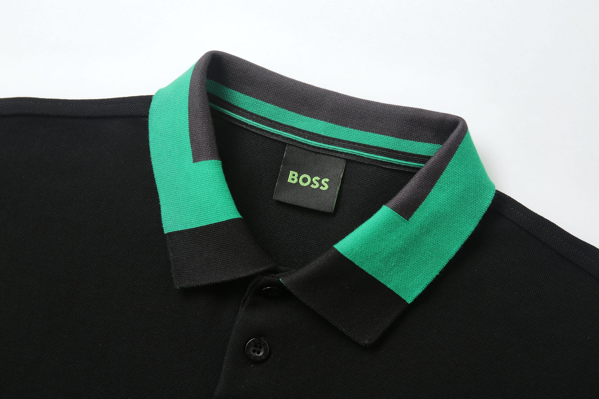 Camiseta BO213# Tipo Polo Negra Para Hombre
