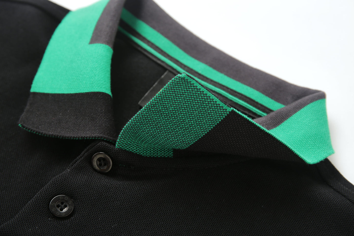 Camiseta BO213# Tipo Polo Negra Para Hombre