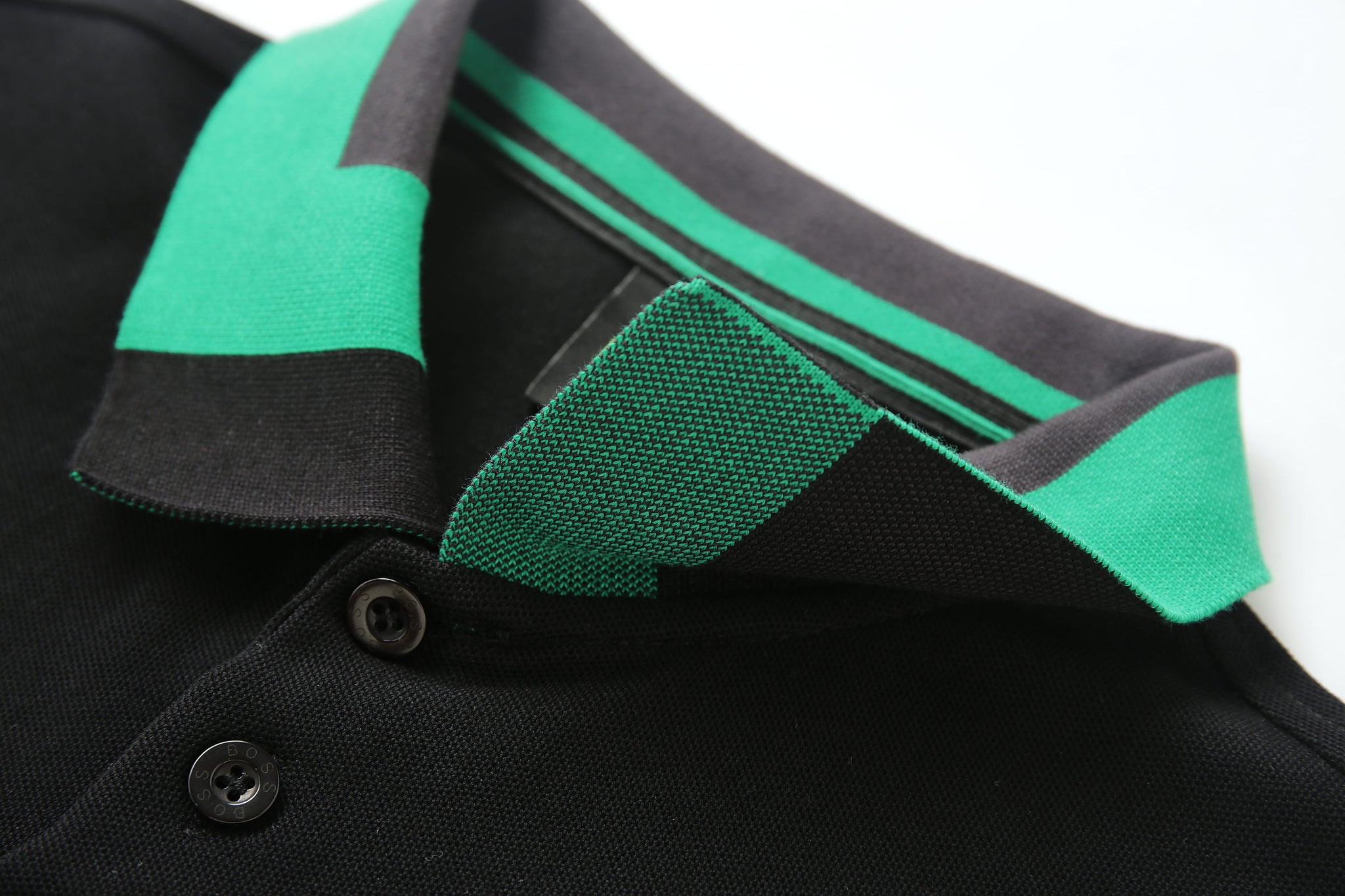 Camiseta BO213# Tipo Polo Negra Para Hombre