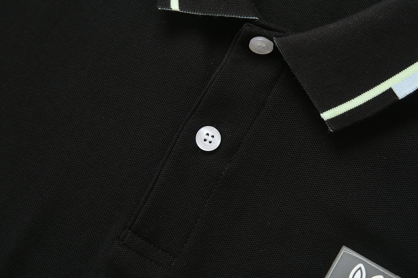 Camiseta 8287-8# Tipo Polo Negra Para Hombre